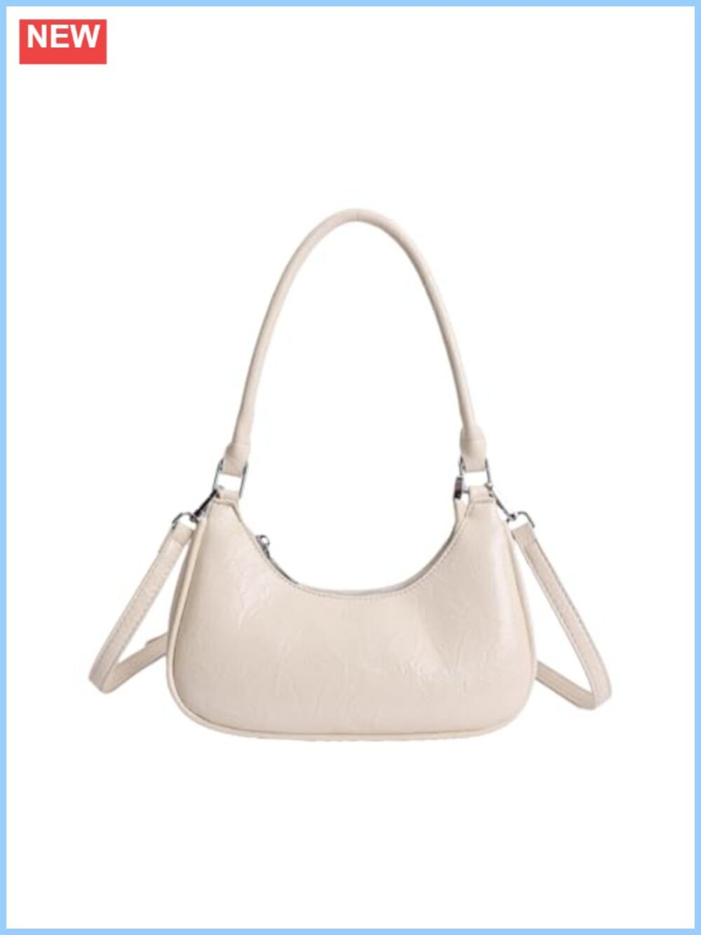 Crescent Hobo Shoulder Bag Vegan Leather Crossbody Purse